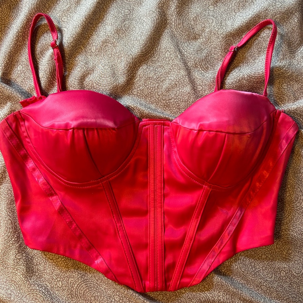 Hot pink corset top